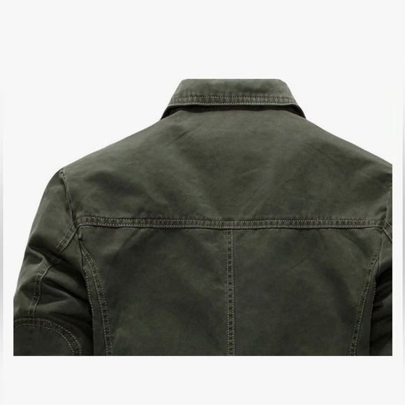 BNWT! CHOUYATOU, Men's Casual 3 Button Stripe Lined Cotton Twill Suit Jacket, 😻💚 - Picture 4 of 8